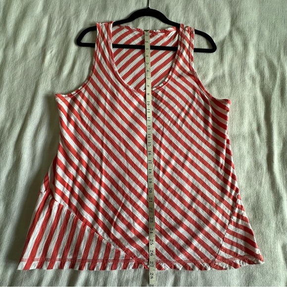 Garnett Hill Striped Cotton Womens Tunic Top Sz XL Beachy Flowy Vacation Boho - Picture 3 of 9